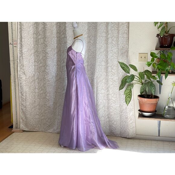 NWT Vintage 90’s Scott McClintock Purple Taffeta Beaded Gown Prom Dress Size 4 - Picture 5 of 12